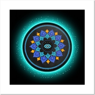 Third Eye, Lotus Flower Mandala. Protection and Guidance. Posters and Art